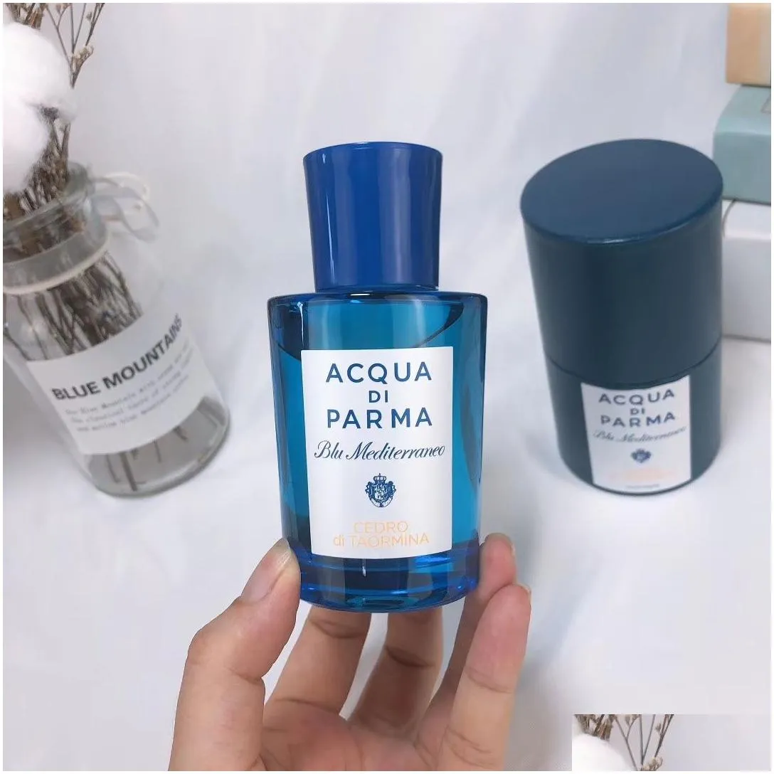 Hot sale women`s blue Mediterranean villus Rhodotorula California laurel perfume EDT 75ml perfume for men use spray men`s perfume to create lasting
