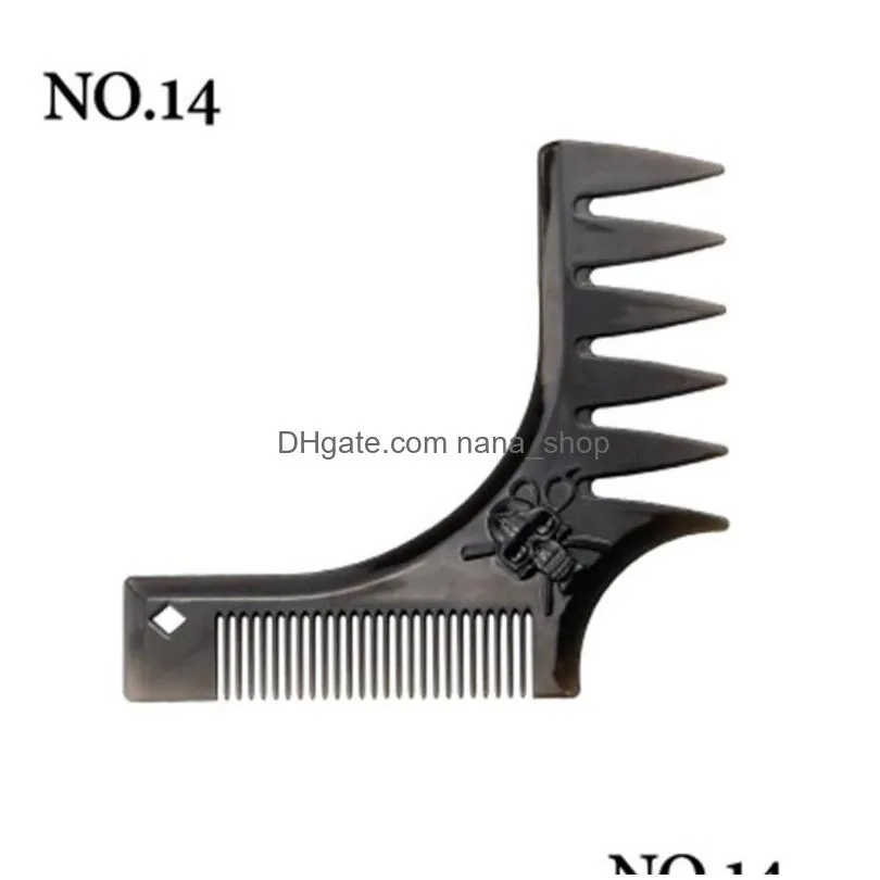 Hair Brushes Hair Brushes Beard Comb Men Retro Slicked Back Style Tool Right Angel Texture Double Side Pomade Modeling E150726 Drop De Dhvpz