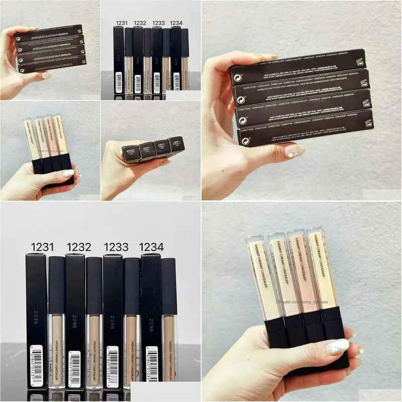  cosmetics radiant creamy concealer liquid concealer cream waterproof primer base dark circle cream 6ml 4colors