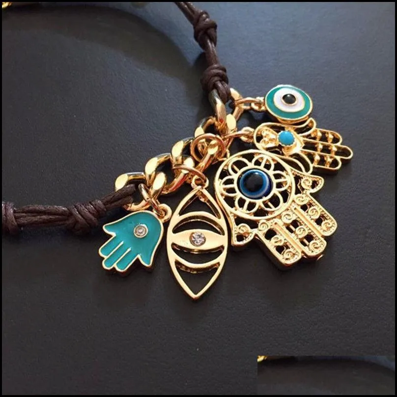 bracelet hamsa hand heart beads turkish pulseras blue evil eye bracelet