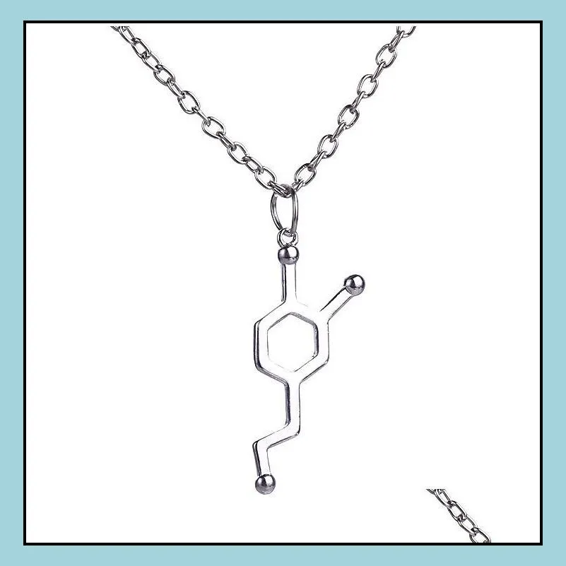 Pendant Necklaces Dopamine Molecar Science Student Necklace Drop Delivery Jewelry Necklaces Pendants Dhuyj