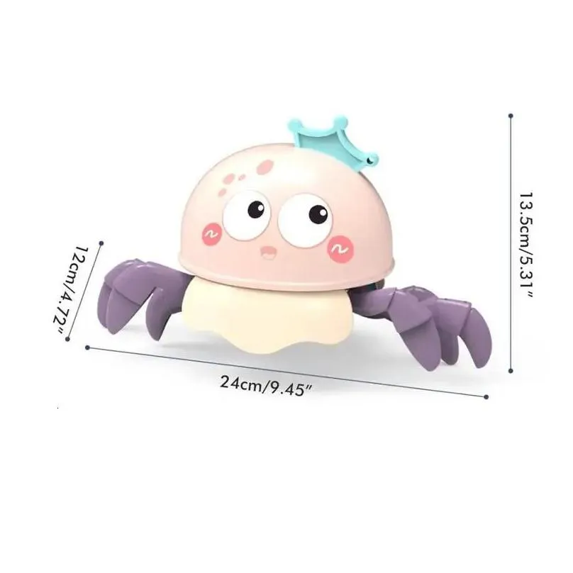 Bath Toys Octopus Toy Baby Bath Toy Toddler Pulling Line Clockwork Octopus Cartoon Crawling Walking Jellyfish Land And Water Fun Pool Toys