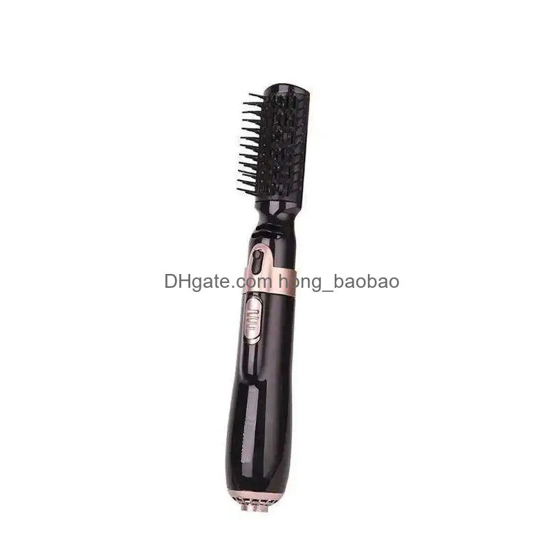 in stock multi-function curling iron 4-in-1 air comb blow dry comb styling comb curling iron straight curling comb hair dryer