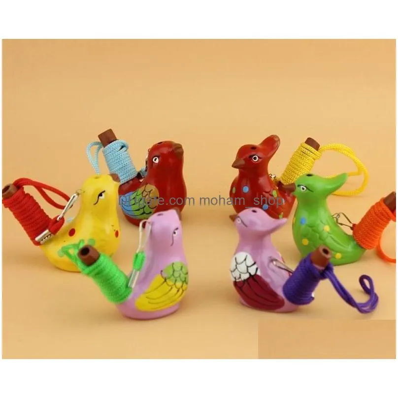 party favor ceramic water bird whistle spotted warbler song chirps home decoration for children kids gifts party favor