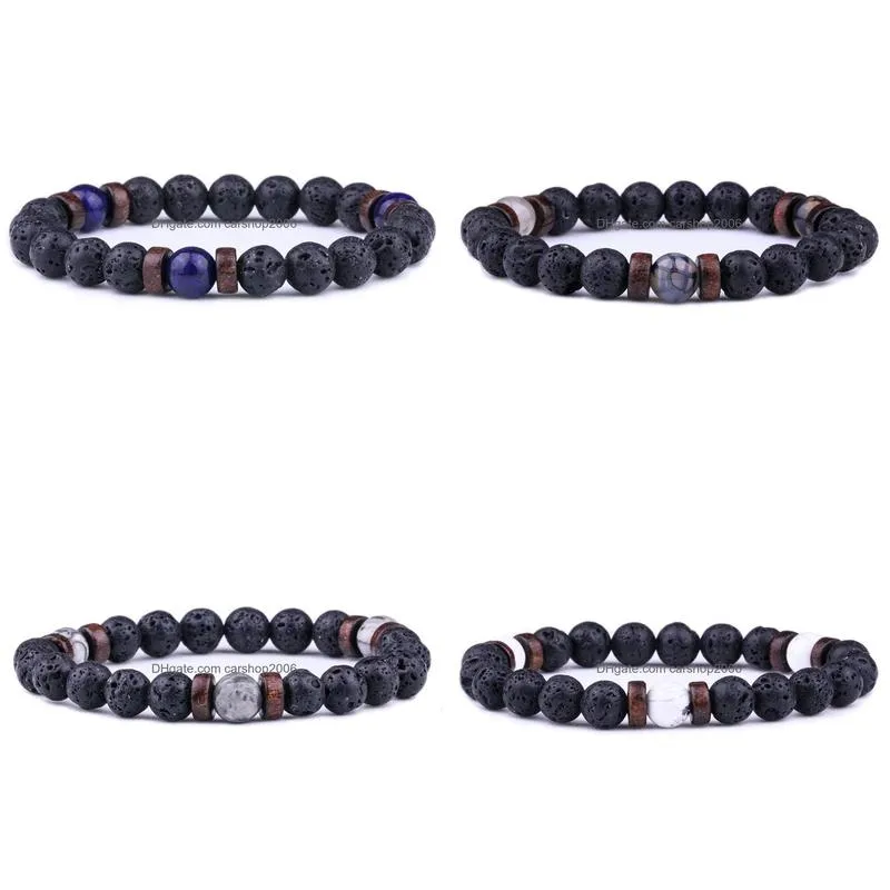 natural moonstone bead tibetan buddha bracelet chakra lava stone essential oil diffuser bracelets women men jewelry gift