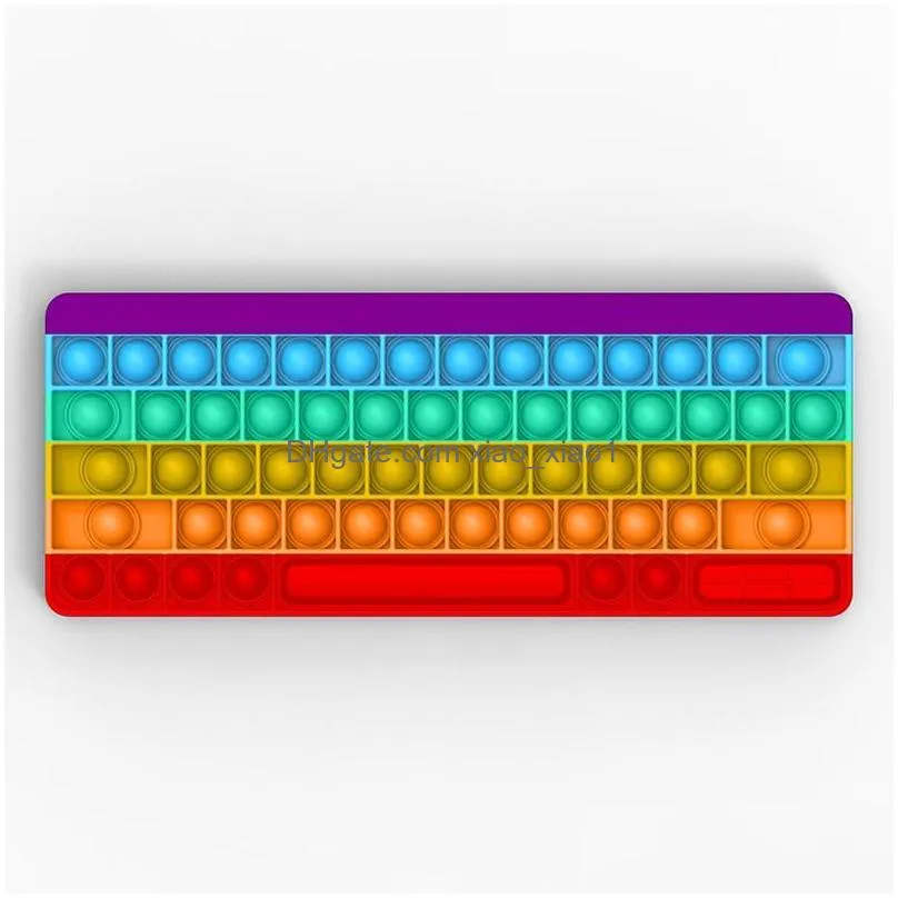 computer keyboard push bubbles toys cell phone straps adult stress relief finger pet games pad colorful math numbers children education