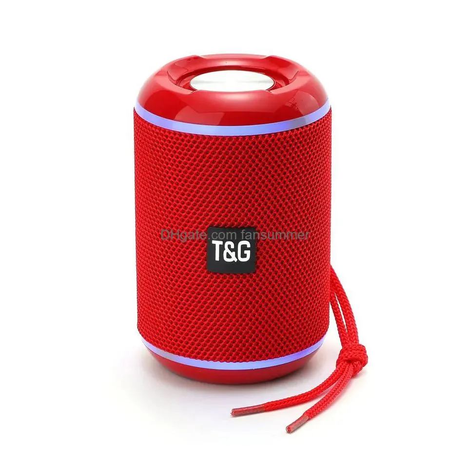 Tg291 Portable Speaker Wireless Bluetooth Speakers Powerf High Outdoor Bass Hifi Tf Fm Radio With Led Drop Delivery Dhn4P