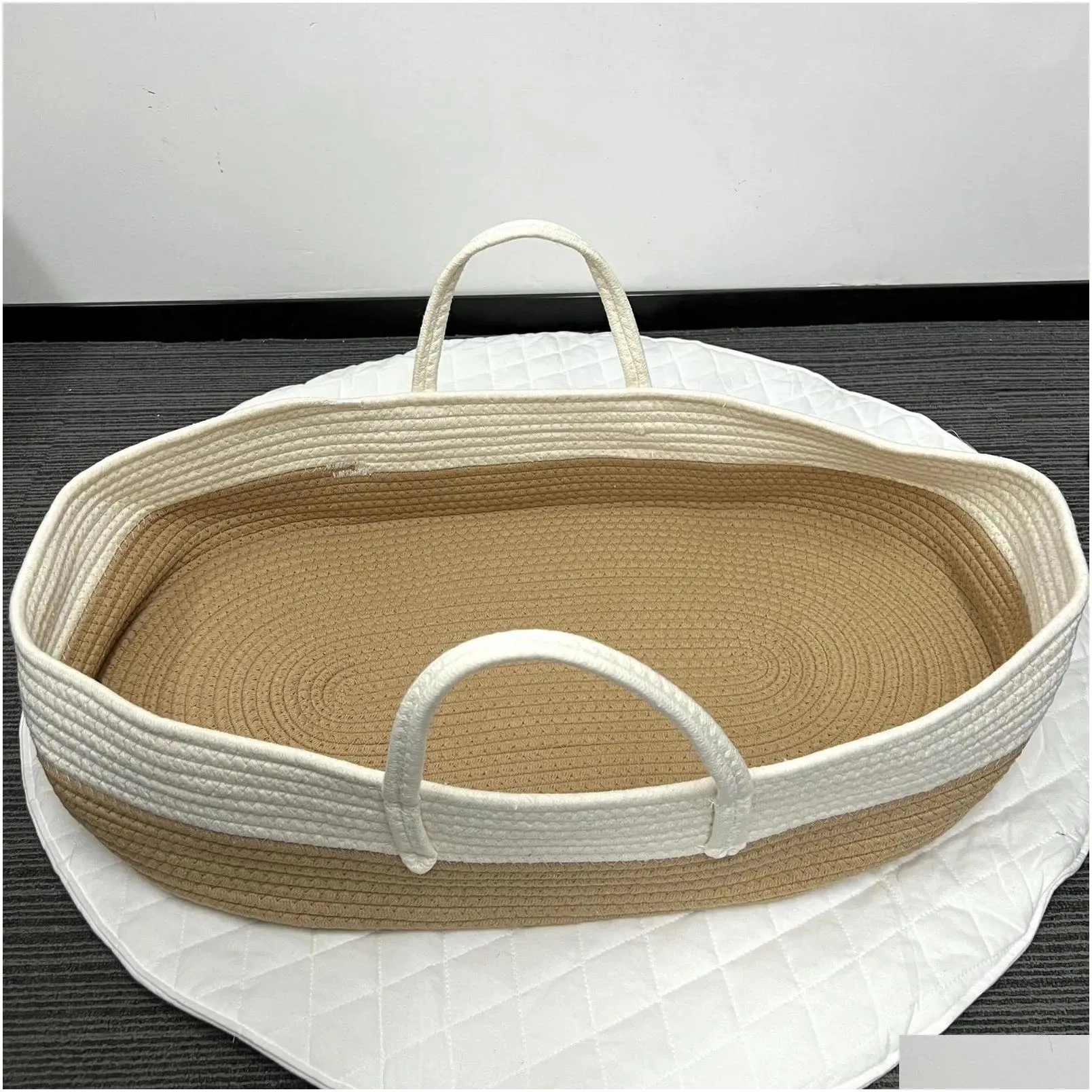 Baby Cribs Outdoor Travel Portable borns Foldable Breathable Sleeping Basket Warm Soft Mattress Infant Accessories 230904