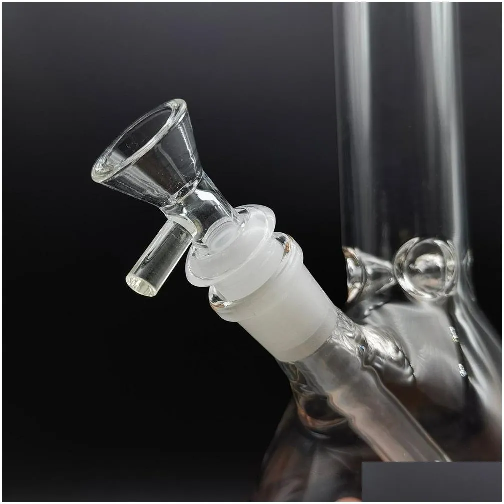 10 inch Glass Bong Beaker Precolator Hookah Smoking Water Pipe Bubbler+ Bowl