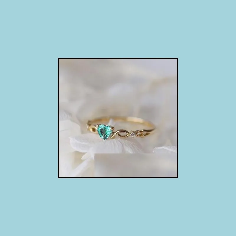 heart ring for women female cute finger rings romantic birthday gift for girlfriend fashion zircon stone jewelry