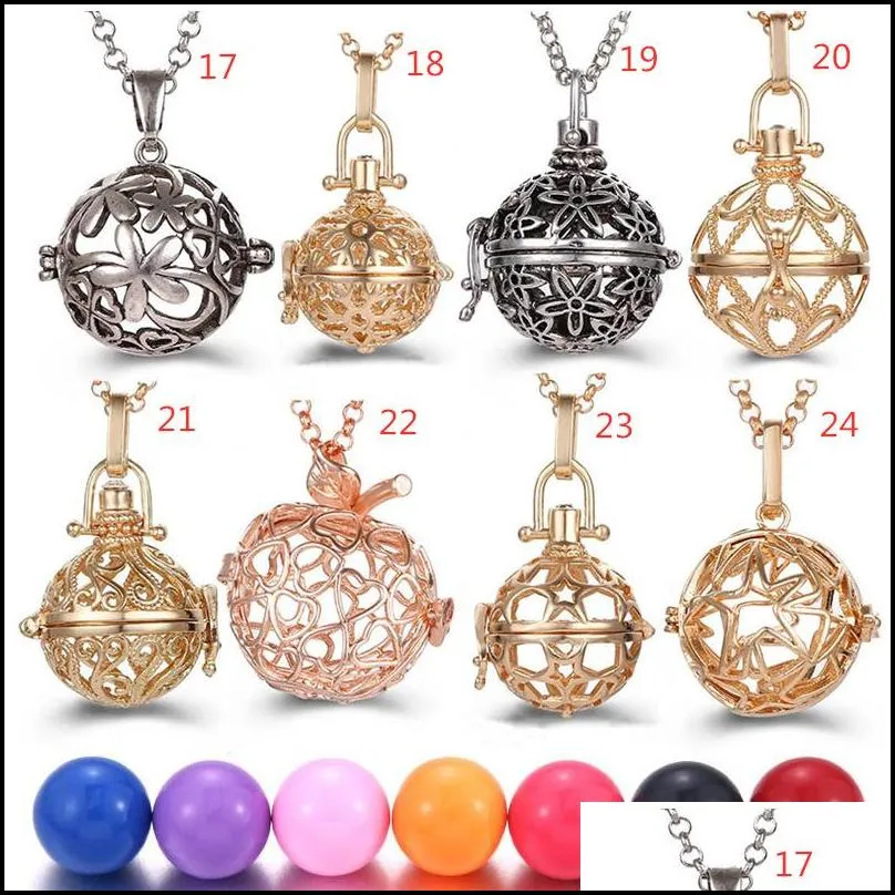 Pendant Necklaces Chime Music Angel Ball Caller Locket Necklace Pendant Vintage Pregnancy Necklaces Aromatherapy  Oil Diffuse Dhpxj