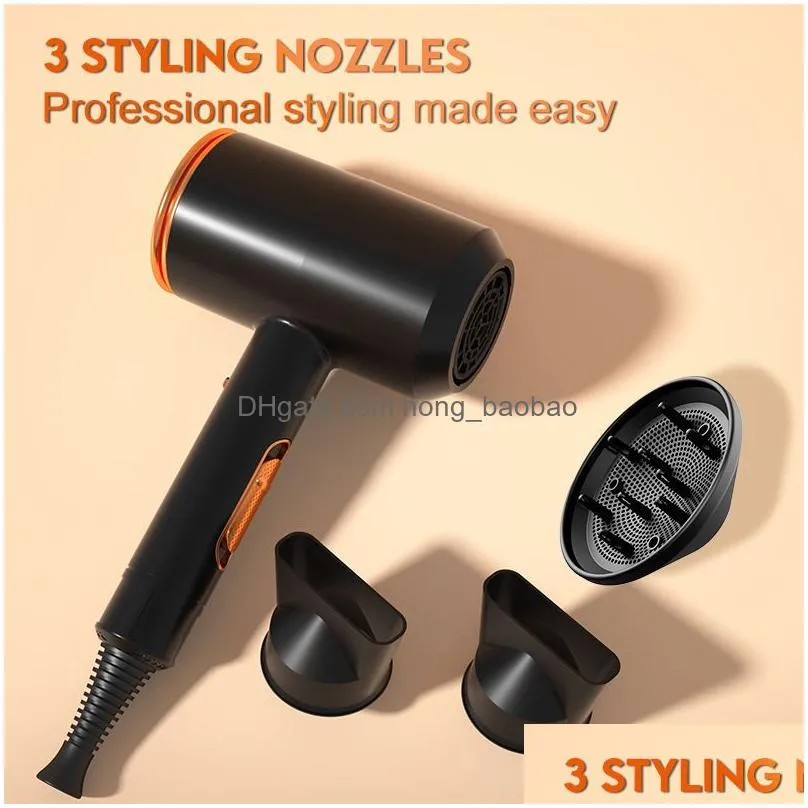 high-power high-speed powerful hair dryer professional home travel salon set of and cold wind blow dryer