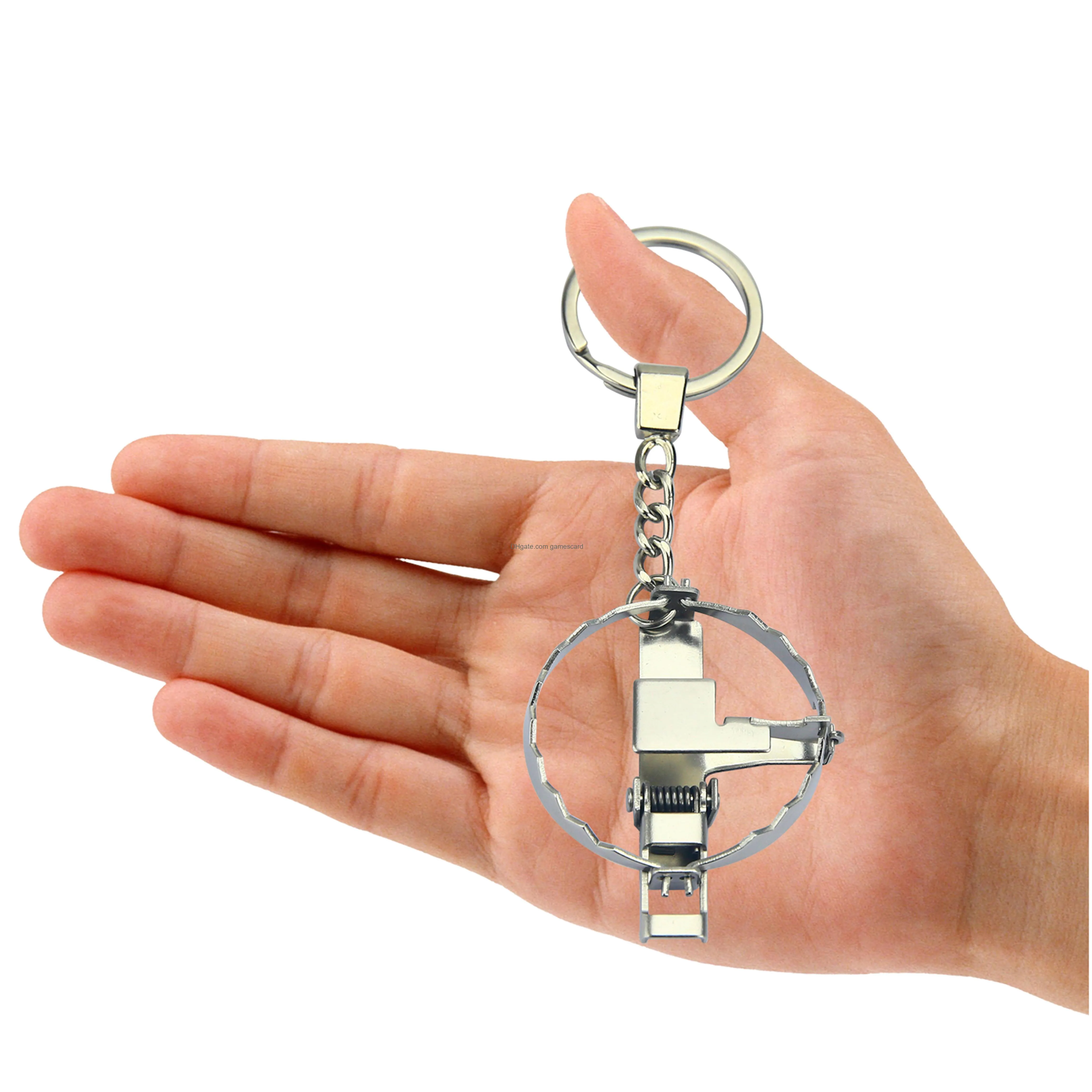 Mini Bear Trap Keychain That Works Fun Unzip Birthday Gift Trick Mouse 1 Drop Delivery Dhskf