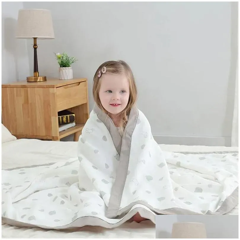 Blankets Swaddling 120x150cm 4 and 6 Layers Bamboo Fiber Muslin Swaddle s Wrap born Baby Kids Bath Towel Children Sleeping Blanket