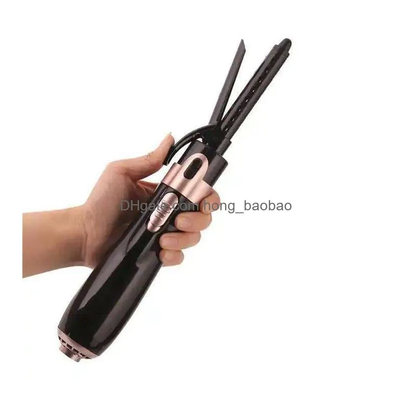 in stock multi-function curling iron 4-in-1 air comb blow dry comb styling comb curling iron straight curling comb hair dryer