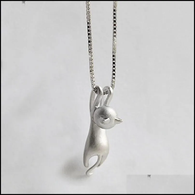 cute kittens necklaces scrub smooth necklace