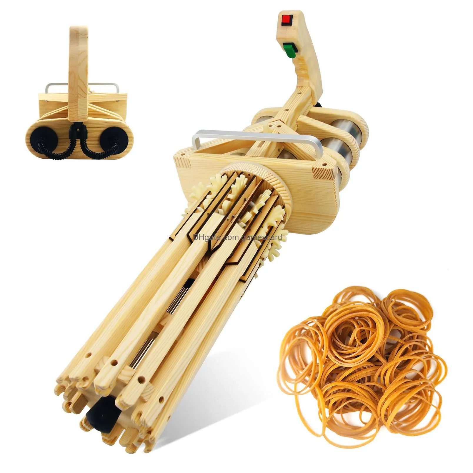 Gbandgun Rubber Band Gun Toy Pistol For Boys 156 Consecutive Ss Wood Gatling Hine Indoor Outdoor Games And Pretend Drop Delivery Dhhiy