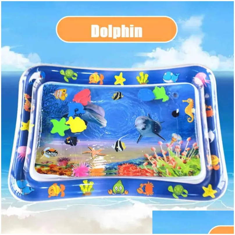 Summer Baby Playmats Inflatable Water Play Mat for Children Early Education Toys Marine Life Carpet Safety Cushion Ice Mat Gifts