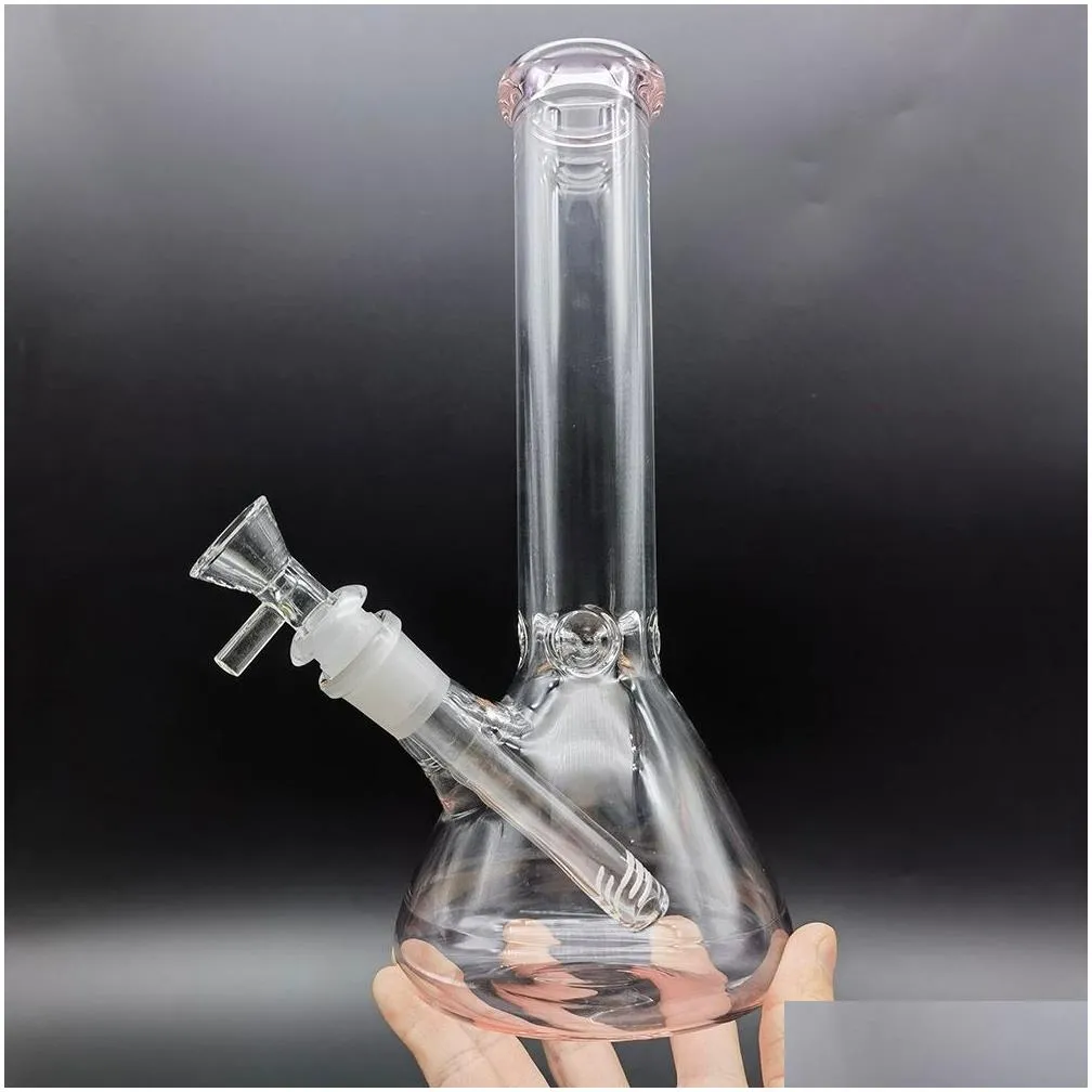 10 inch Glass Bong Beaker Precolator Hookah Smoking Water Pipe Bubbler+ Bowl