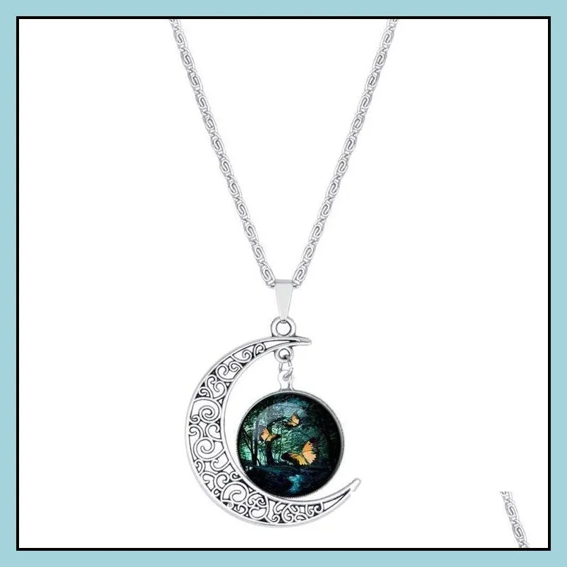 pretty charms necklaces for women moon pendant necklace