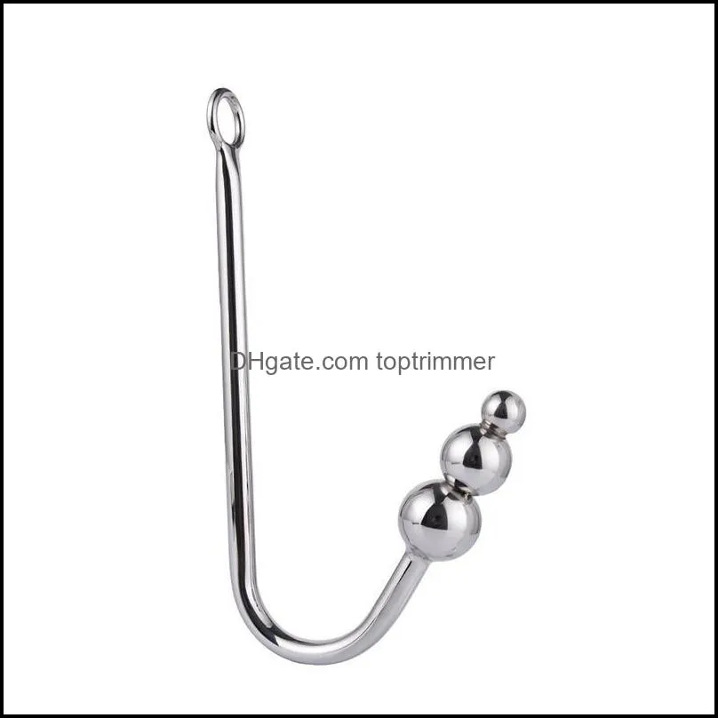 stainless steel anal hook prostate massage gay butt plug with ball dilator for men and women