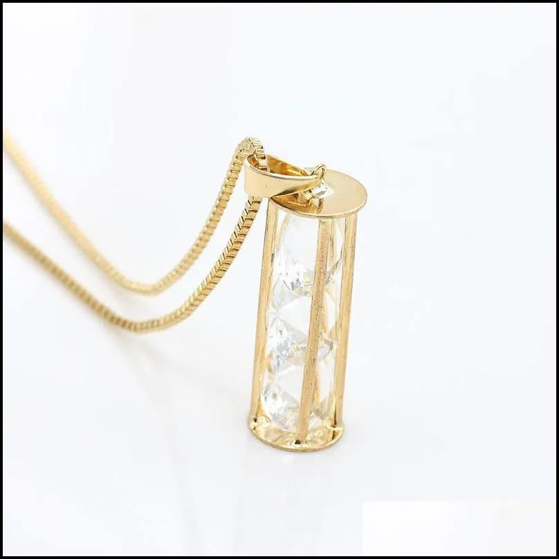 Pendant Necklaces Long Necklaces Simple Design Women Sweater Chain Zircon Necklace Drop Delivery Jewelry Necklaces Pendants Dhwhx