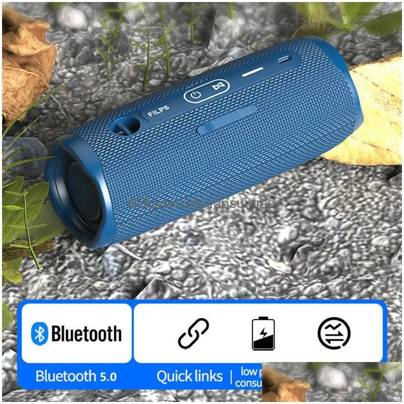 6 Waterproof Wireless Bluetooth Speaker Outdoor Riding Card O Mp3 Music Player Support Aux Input Usb Playback Drop Delivery Dhlhn