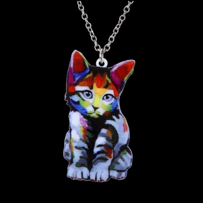 Pendant Necklaces Pendant Second Gram Force Heat Transfer Acrylic Necklace Fashion Animal Sweater Drop Delivery Jewelry Necklaces Pend Dhqxa