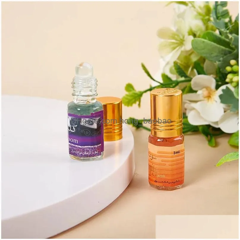 solid perfume 3ml muslim roll on  oil floral notes lasting fragrance women men alcohol perfumes body deodorization