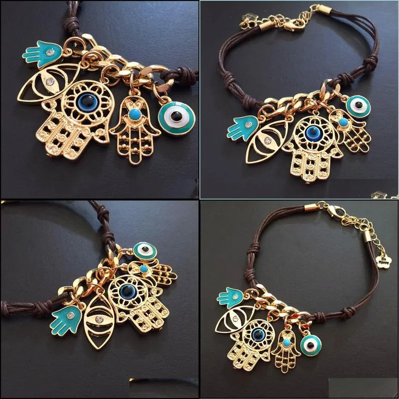 bracelet hamsa hand heart beads turkish pulseras blue evil eye bracelet