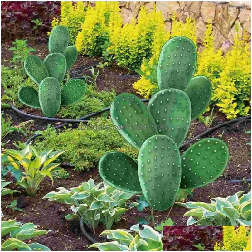 garden decorations decorative insert stake lawn ornament ground outdoor decoration plants ornaments cactus stakes landscaping yard