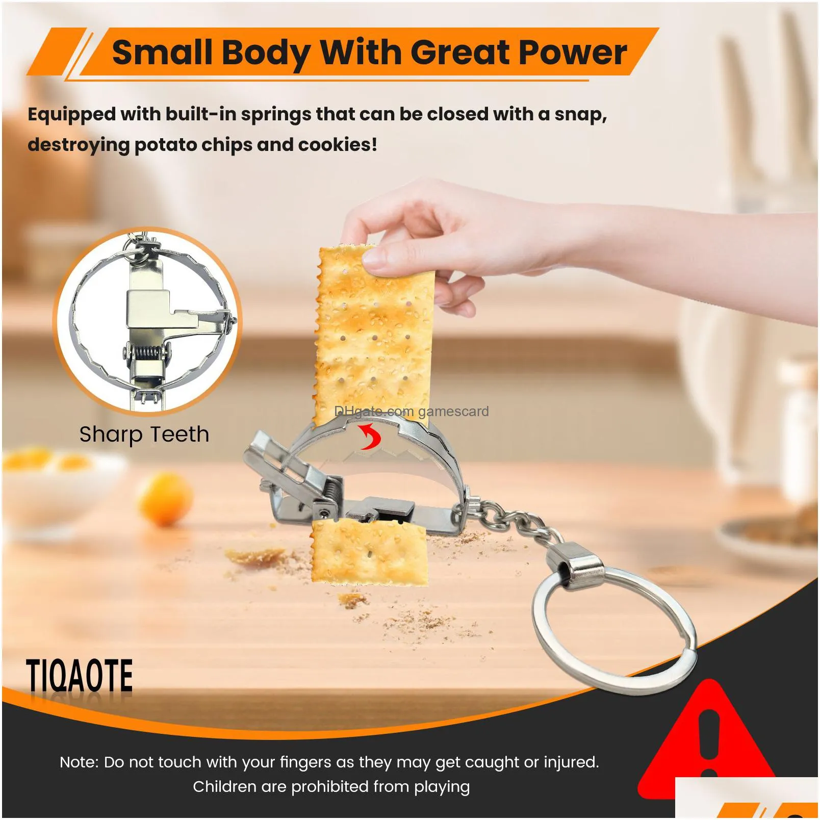 Mini Bear Trap Keychain That Works Fun Unzip Birthday Gift Trick Mouse 1 Drop Delivery Dhskf