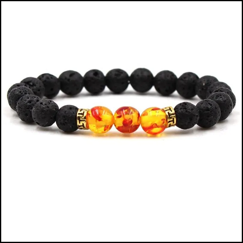 Charm Bracelets Mens Bracelets Luxury Jewelry Bead Natural Stone Anchor Beaded Buddha Bracelet For Men Women Lava Chakra Drop Delivery Dhjhk