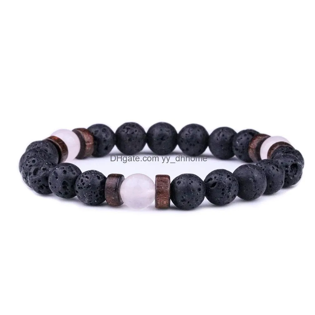 natural moonstone bead tibetan buddha bracelet chakra lava stone essential oil diffuser bracelets women men jewelry gift