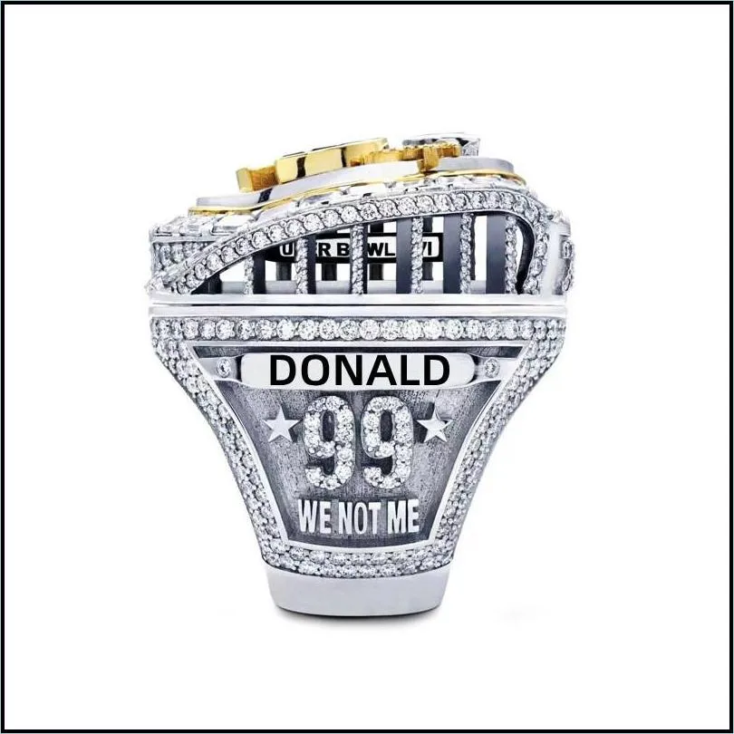 Cluster Rings 9 Players Name Ring Stafford Kupp Donald 2021 2022 World Series National Football Rams Team Championship With Wooden Dis Dhjb4