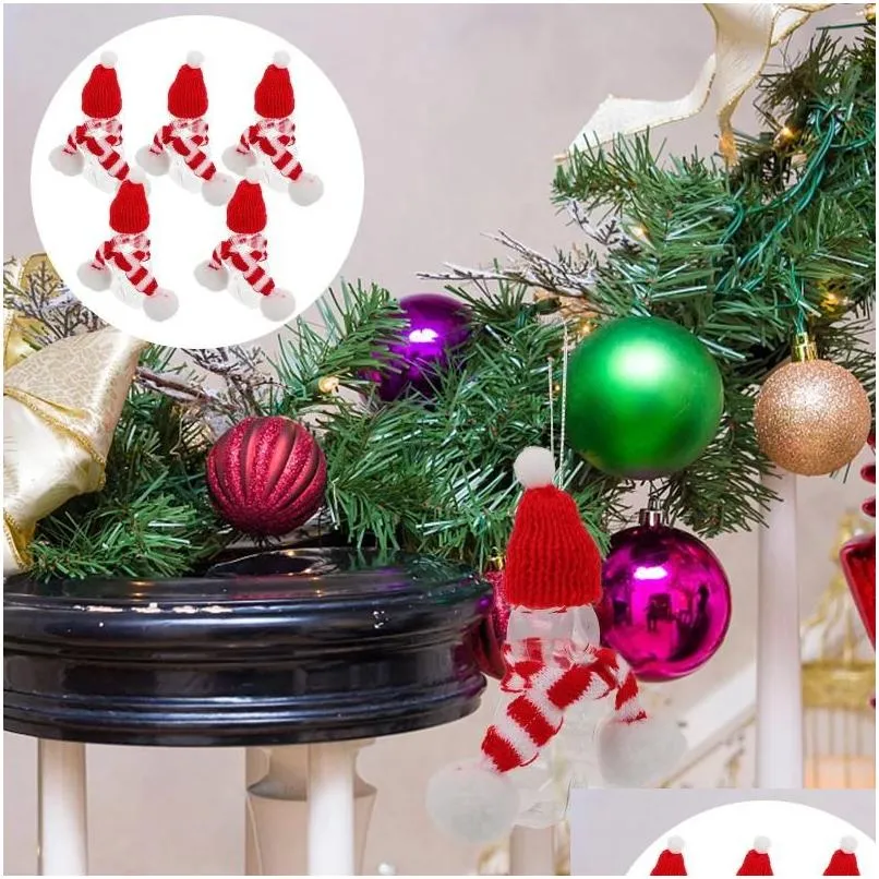 vases 5pcs christmas beverage bottles gingerbread man small juice bottle empty with scarves hats 50ml