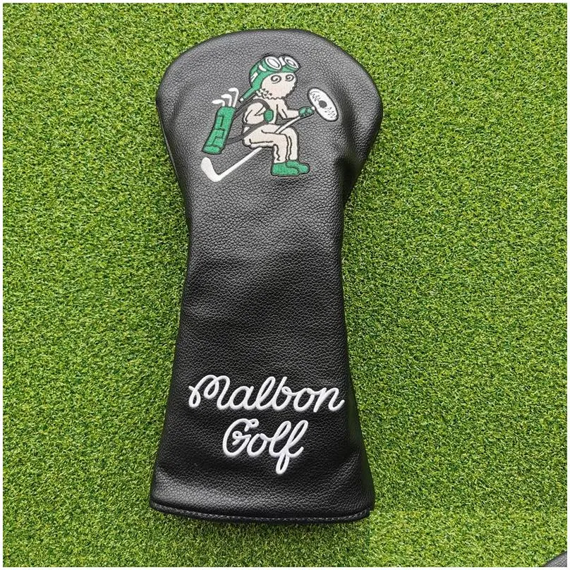 Club Heads Magic Flying Snowman Golf Woods Headcovers Covers For Driver Fairway Putter 135H Clubs Set Heads PU Leather Unisex 230505