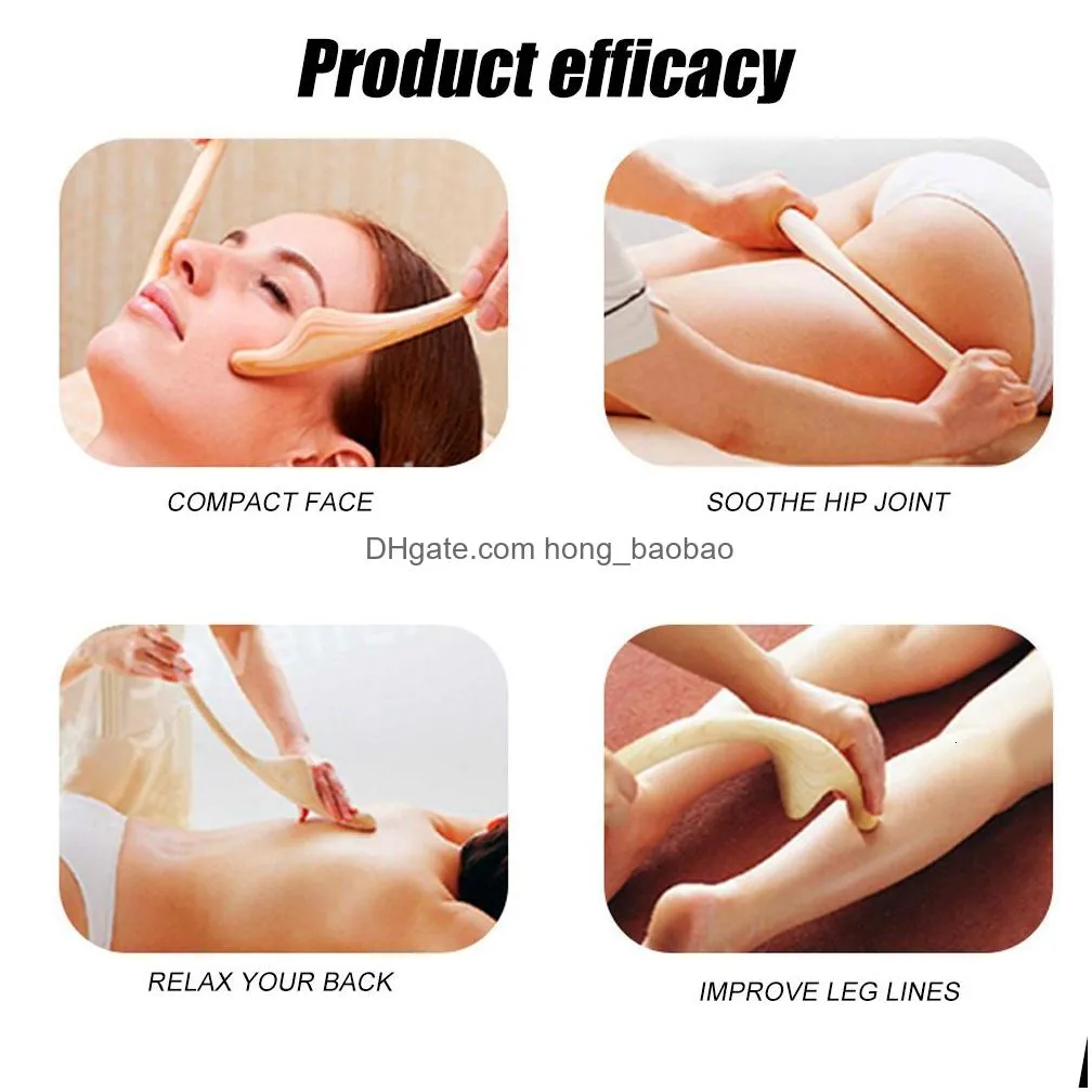 back massager lymphatic drainage wooden gua sha scraper body acupressure physical therapy tool anti cellulite relieve muscle fatigue