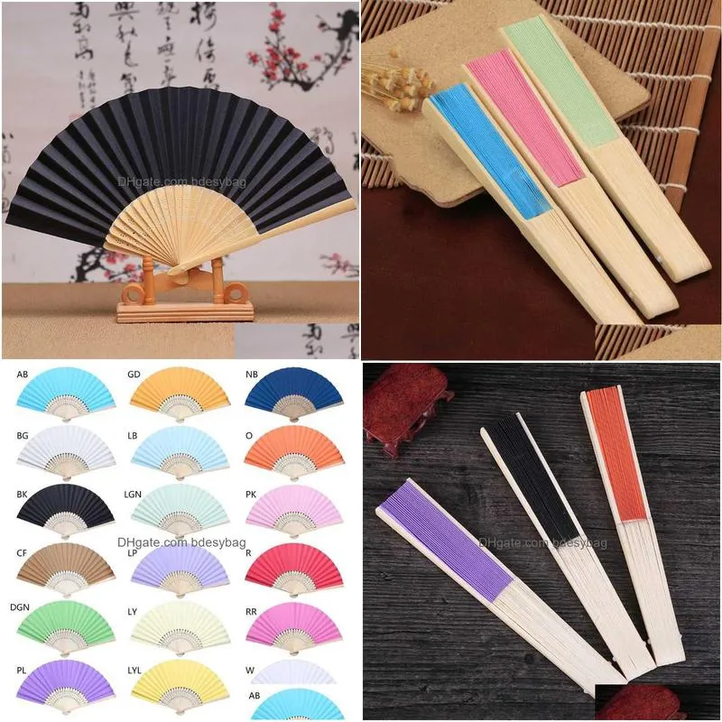 Chinese Style Products Chinese Style Products Summer Handheld Fan Paper Bamboo Blank Folding For Hand Practice Painting Ding Wedding P Dhoyi