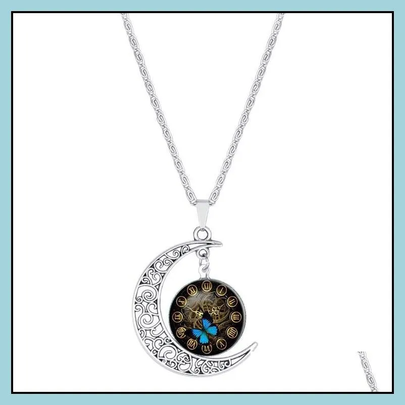 pretty charms necklaces for women moon pendant necklace