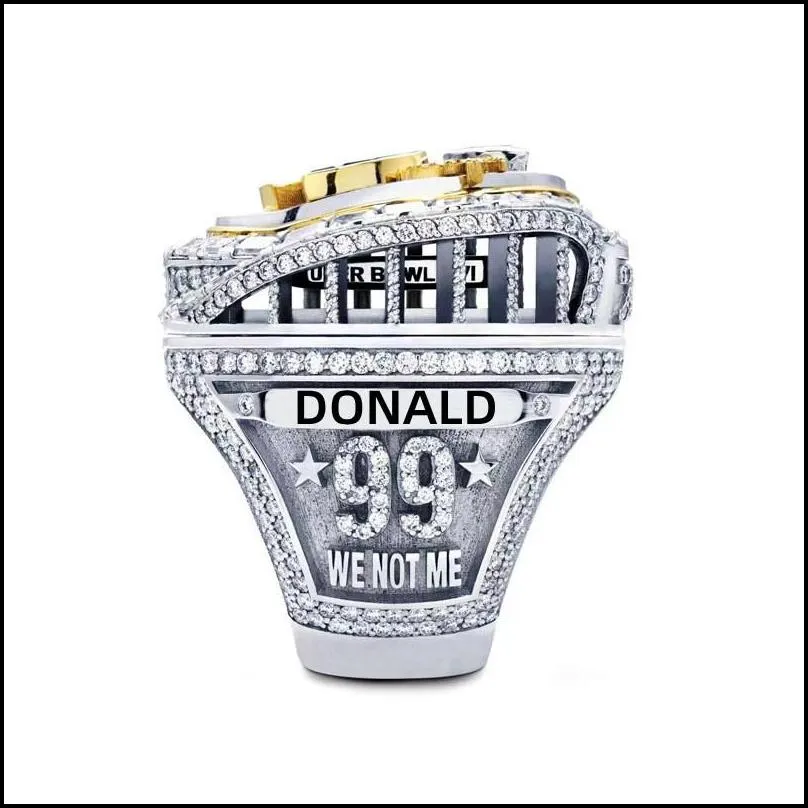 Cluster Rings High-End Quality 9 Players Name Ring Stafford Kupp Donald 2021 2022 World Series Rams Team Championship With Wooden Disp Dhibd