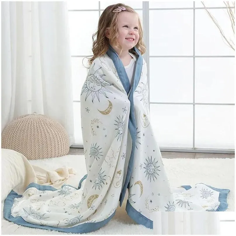 Blankets Swaddling 120x150cm 4 and 6 Layers Bamboo Fiber Muslin Swaddle s Wrap born Baby Kids Bath Towel Children Sleeping Blanket