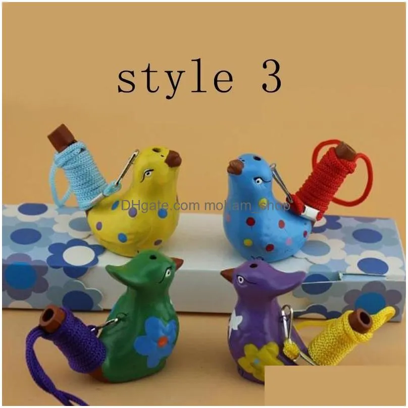 party favor ceramic water bird whistle spotted warbler song chirps home decoration for children kids gifts party favor