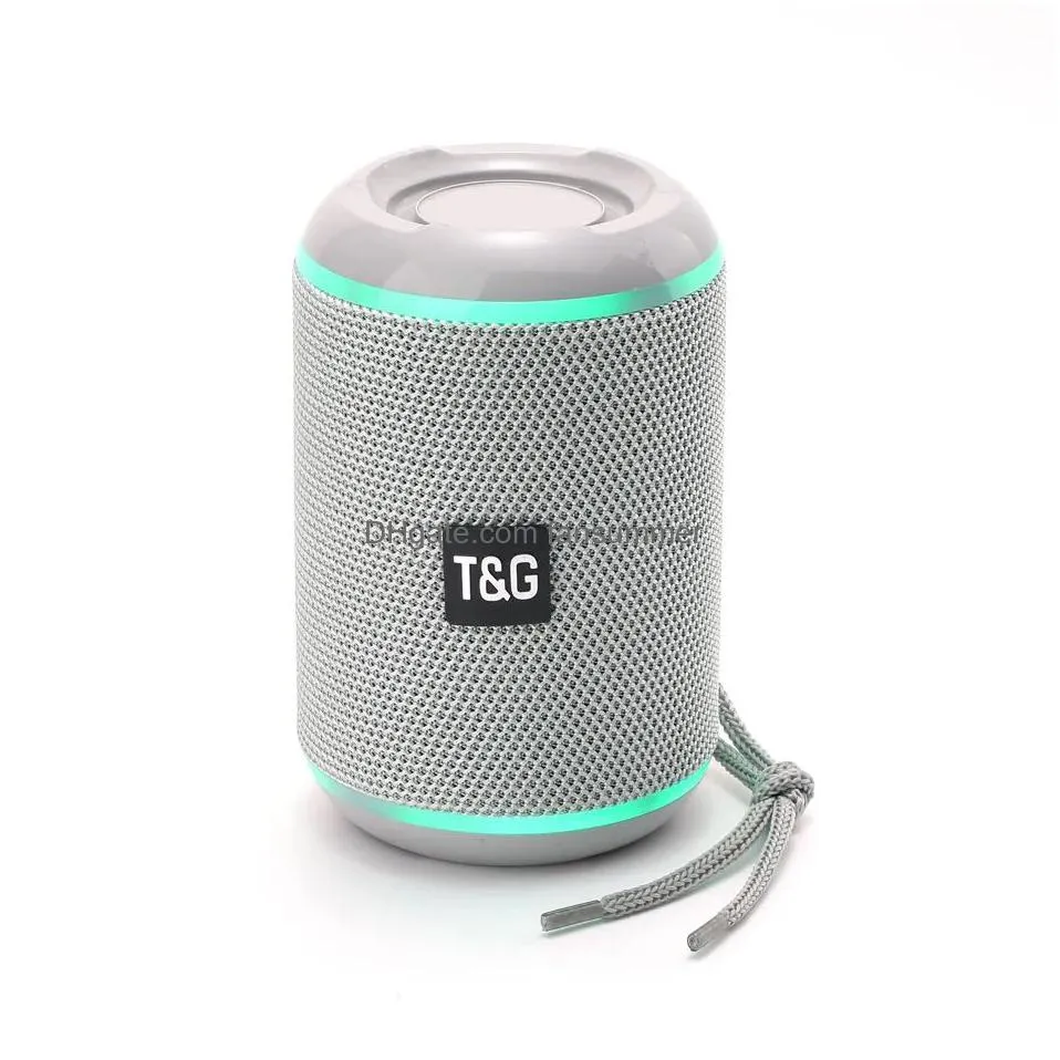 Tg291 Portable Speaker Wireless Bluetooth Speakers Powerf High Outdoor Bass Hifi Tf Fm Radio With Led Drop Delivery Dhn4P