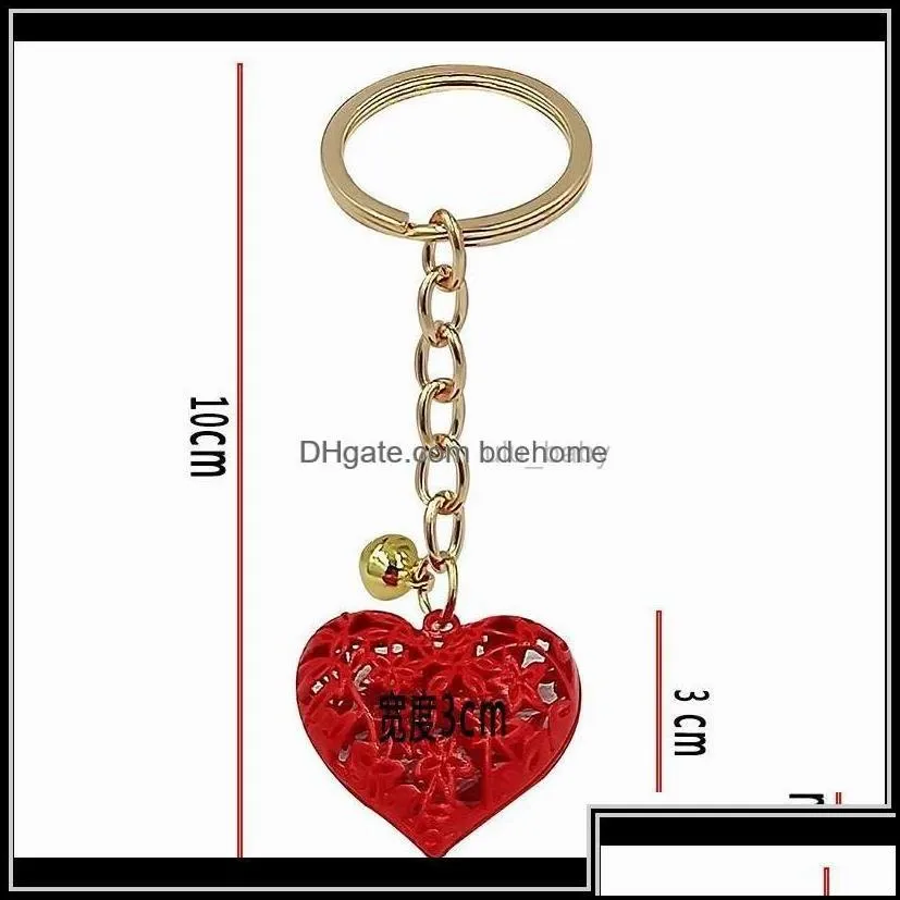 Keychains & Lanyards Keychains Lanyards Aessories20Pcs/Lot Wholesale Hollow Heart Fashion Charm Cute Purse Bag Pendant Car Keyring Cha Dhhvp