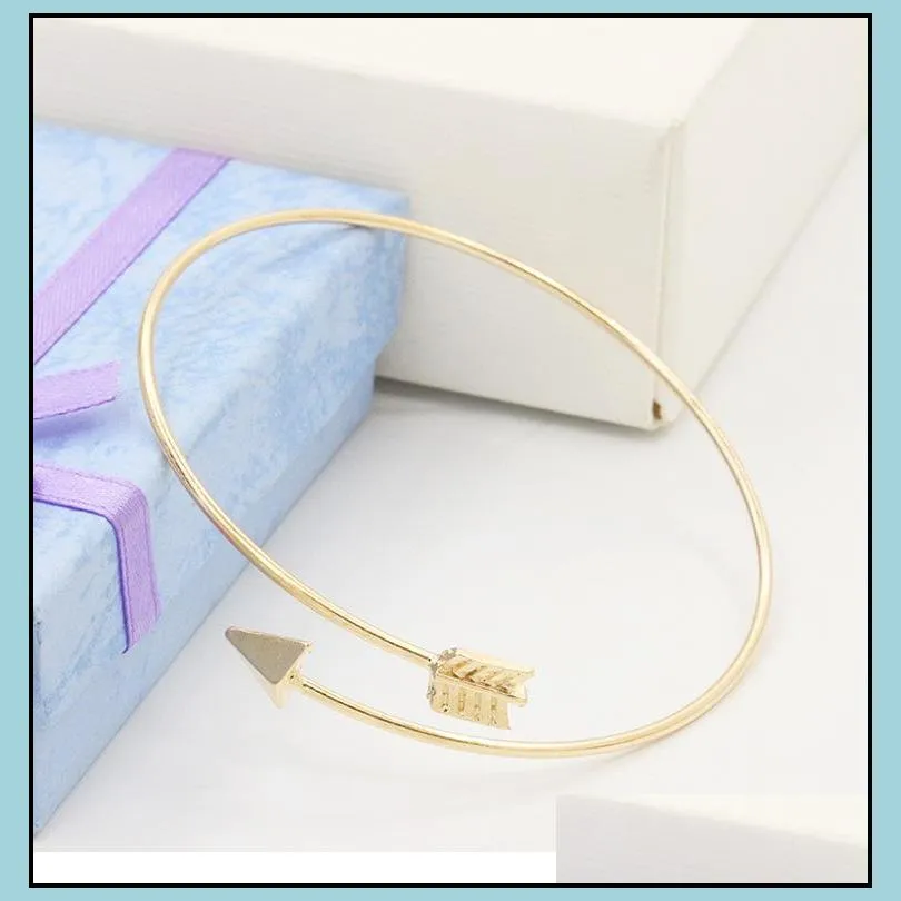 charm bracelets gold silver arrow cuff bangle bracelet for women fine jewelry wholesale bracelets bangles