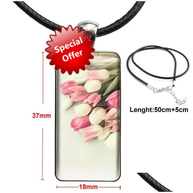 Pendant Necklaces Pendant Necklaces For Girls Wholesale Tip Flowers Fashion Necklace Handmade Rec Shape Choker Jewelry Mti Designs Goo Dh75O