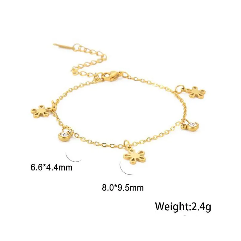 Charm Bracelets Charm Bracelets Lucktune Women Men Moon Heart Butterfly Tree Pendent Stainless Steel Adjustable Chain Bracelet Jewelry Dhfok