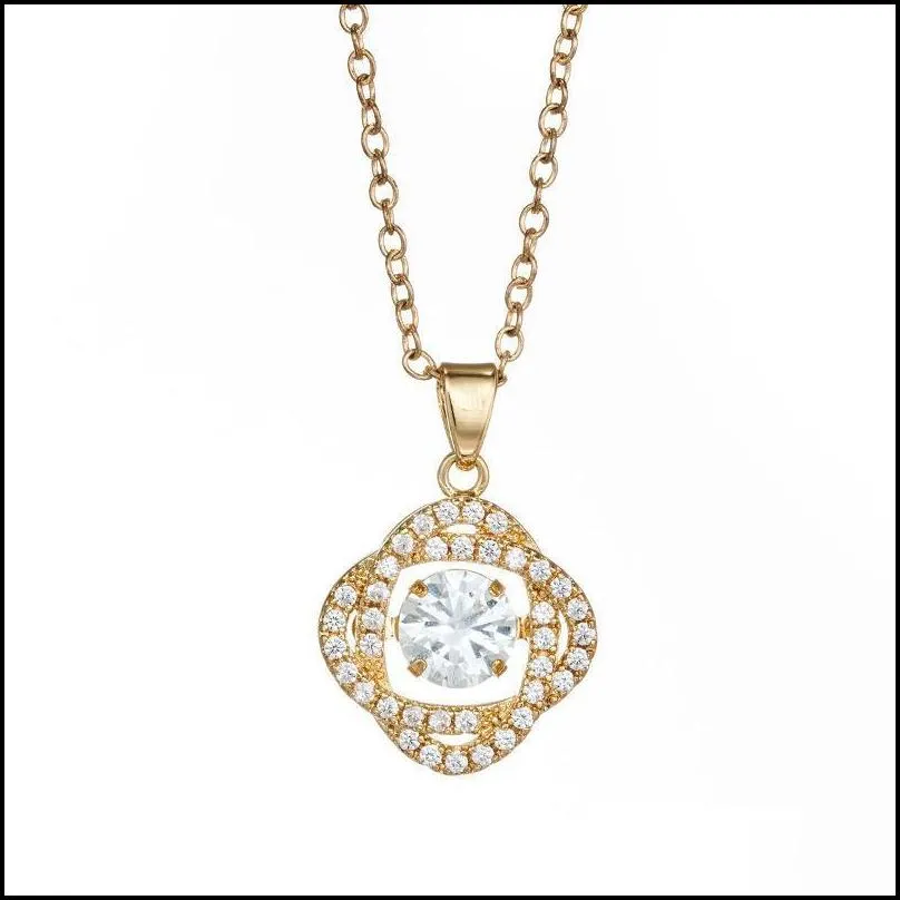 pretty necklace clear cubic zircon pendants colar collier imitation necklace
