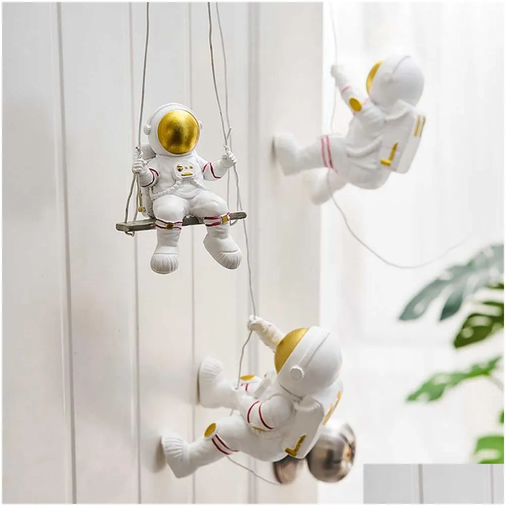 nordic home decoration accessories living room desk decor Figurine miniatures astronaut decorative figures figurine astronaut 210811
